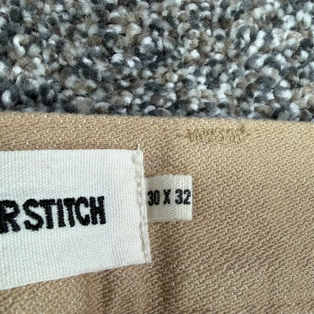 Taylor Stitch Slim Jean Men 30x32 Khaki Tan 100% Organic Cotton Five Pocket Pant